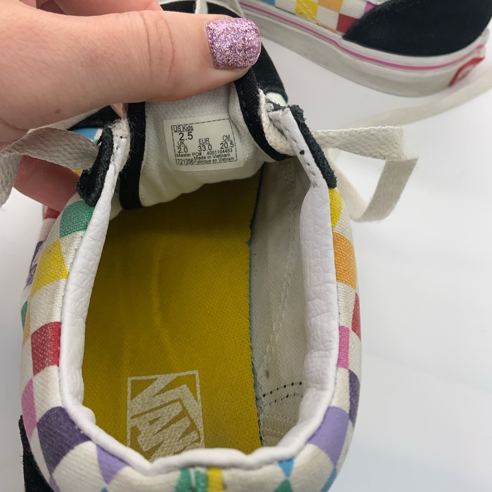 Vans Checkerboard Old Skool Multi Colored Checked Suede and Canvas Sneak… - Picture 5 of 6